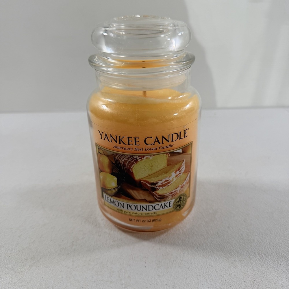 Yankee Candle LEMON POUNDCAKE 22 oz Large Jar USA RARE Bakery New